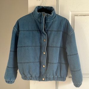 oversized Denim Puffer